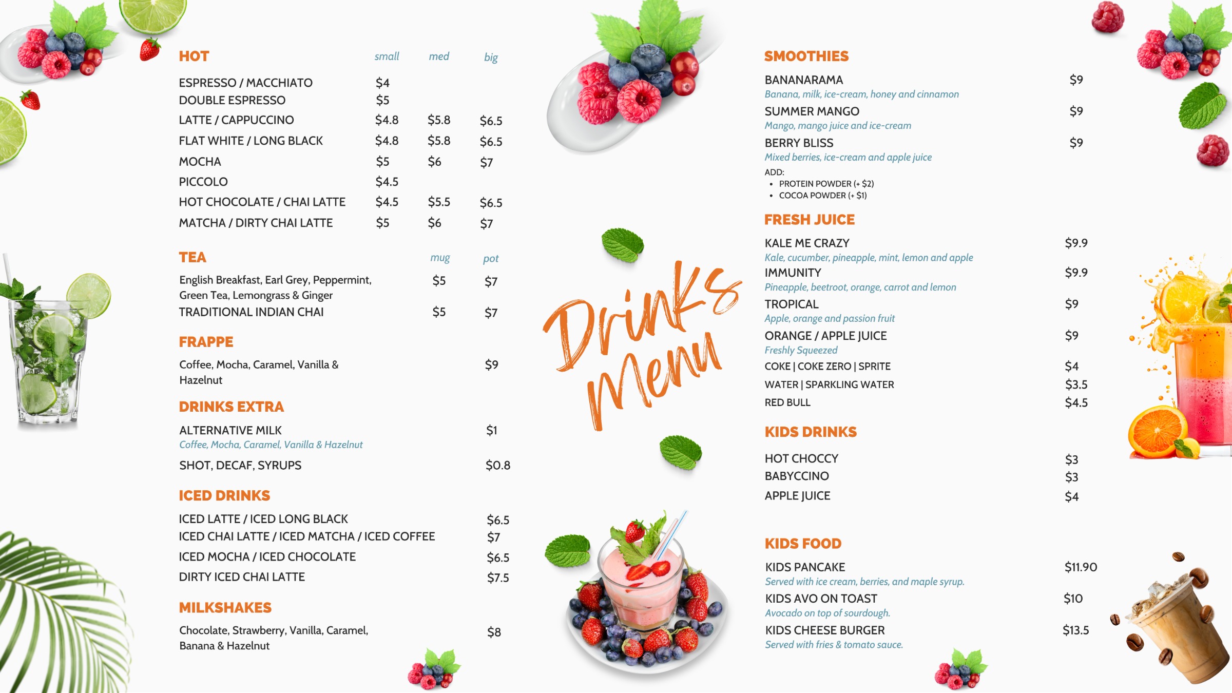BURLEIGH TV Display DRINKS