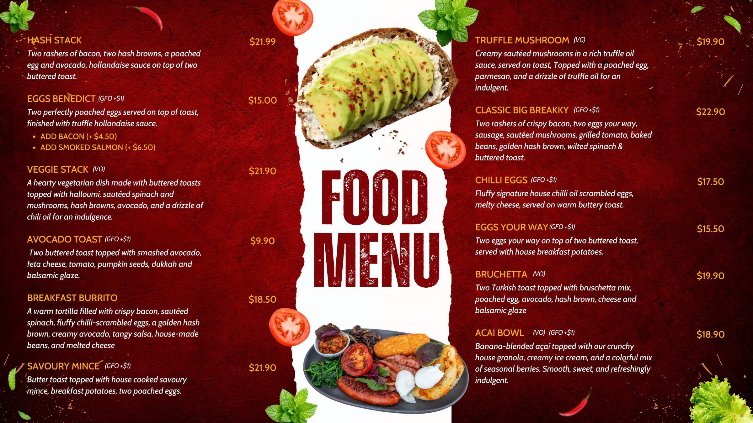 BURLEIGH TV Display food2
